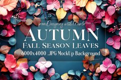 Autumn Season, Top View, Leaves Photo MockUp Background, s11 Product Image 1