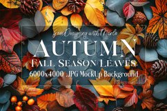 Autumn Season, Top View, Leaves Photo MockUp Background, s12 Product Image 1