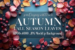 Autumn Season, Top View, Leaves Photo MockUp Background, s13 Product Image 1