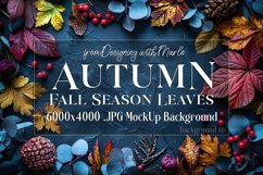 Autumn Season, Top View, Leaves Photo MockUp Background, s16 Product Image 1