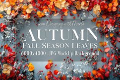 Autumn Season, Top View, Leaves Photo MockUp Background, s17 Product Image 1