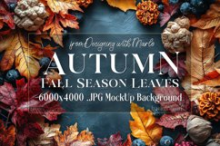 Autumn Season, Top View, Leaves Photo MockUp Background, s3 Product Image 1