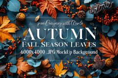 Autumn Season, Top View, Leaves Photo MockUp Background, s4 Product Image 1
