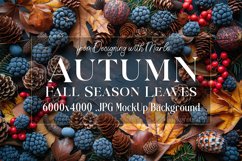Autumn Season, Top View, Leaves Photo MockUp Background, s8 Product Image 1