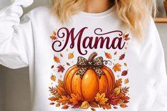 Autumn Mama Pumpkin PNG Product Image 3