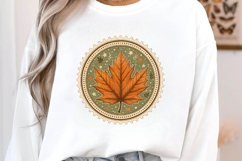 Autumn Maple Leaf Stamp Illustration Product Image 2