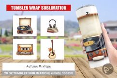 Tumbler Retro Autumn Music Product Image 1