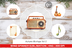 Wind Spinner Retro Autumn Music Product Image 1