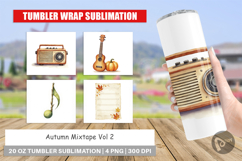 Tumbler Retro Autumn Music Product Image 1