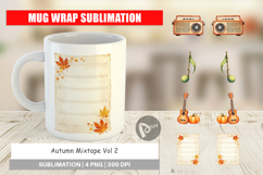 Mug Wrap Retro Autumn Music Product Image 1