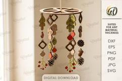 Autumn Mobiles Bundle Laser Cut. Hanging Home Decor SVG Product Image 13