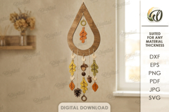 Autumn Mobiles Bundle Laser Cut. Hanging Home Decor SVG Product Image 4