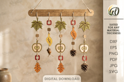 Autumn Mobiles Bundle Laser Cut. Hanging Home Decor SVG Product Image 12