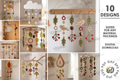 Autumn Mobiles Bundle Laser Cut. Hanging Home Decor SVG Product Image 1