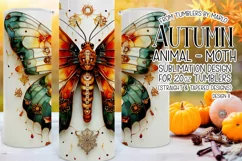 Autumn Tumbler Sublimation, Autumn Moth Tumbler, Wiccan, d8 Product Image 1