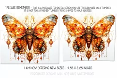 Autumn Tumbler Sublimation, Autumn Moth Tumbler, Wiccan, d9 Product Image 2