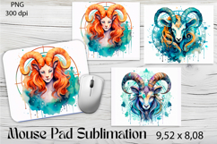 Zodiac sign Capricorn, Mouse Pad Design Sublimation Product Image 1