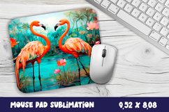 Flamingo Mouse Pad Sublimation, Summer Sublimation Design Product Image 1