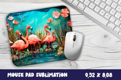 Flamingo Mouse Pad Sublimation, Summer Sublimation Design Product Image 1