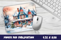 Winter hause mouse pad winter/village sublimation Product Image 1