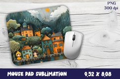 Watercolor haus Mouse Pad Sublimation Product Image 1