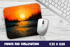 Sea at sunset 3d Mouse Pad Sublimation. Product Image 1