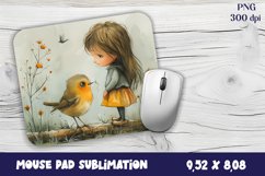 Hello Autumn Mouse Pad Sublimation Design PNG Product Image 1