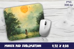 Hello Autumn Mouse Pad Sublimation Design PNG Product Image 1