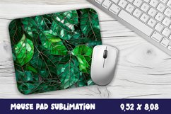 Green leaves 3d Mouse Pad Sublimation. Leaves Mouse Pad Product Image 1