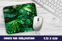 Green leaves 3d Mouse Pad Sublimation. Leaves Mouse Pad Product Image 1