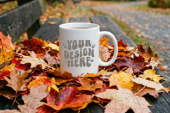 Fall Mug Mockup JPG, Autumn Mockup File, Mockup JPG PNG Product Image 1