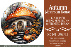 Autumn Fairy House Wind Spinner, Mushroom House Round, d10 Product Image 1
