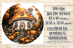 Autumn Fairy House Wind Spinner, Mushroom House Round, d11 Product Image 2