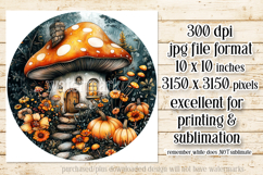 Autumn Fairy House Wind Spinner, Mushroom House Round, d12 Product Image 2