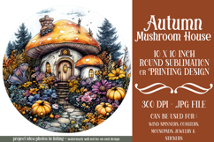 Autumn Fairy House Wind Spinner, Mushroom House Round, d2 Product Image 1