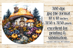 Autumn Fairy House Wind Spinner, Mushroom House Round, d2 Product Image 2