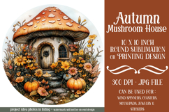 Autumn Fairy House Wind Spinner, Mushroom House Round, d4 Product Image 1