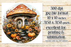 Autumn Fairy House Wind Spinner, Mushroom House Round, d4 Product Image 2