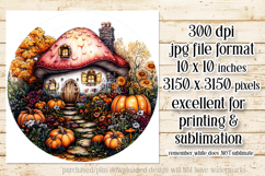 Autumn Fairy House Wind Spinner, Mushroom House Round, d5 Product Image 2
