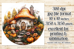 Autumn Fairy House Wind Spinner, Mushroom House Round, d6 Product Image 2