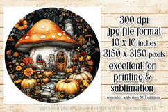 Autumn Fairy House Wind Spinner, Mushroom House Round, d9 Product Image 2