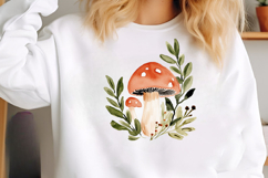 Autumn Mushroom With Leaves Clipart Product Image 2