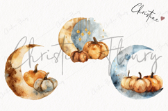 Boho Autumn Moon Clipart | Fall PNG Product Image 3