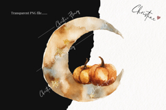 Boho Autumn Moon Clipart | Fall PNG Product Image 2