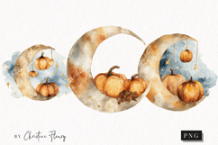 Boho Autumn Moon Clipart | Fall PNG Product Image 1
