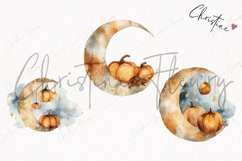 Boho Autumn Moon Clipart | Fall PNG Product Image 3