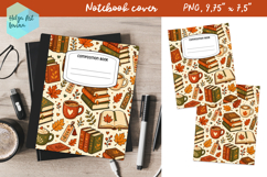Composition Book Cover School Notebook, Autumn PNG Product Image 1