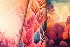 Autumn Boho Ombre backgrounds Watercolor Clipart Bundle Product Image 5