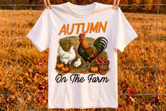 Autumn on the Farm Chicken PNG, Vintage Rooster Family Product Image 3