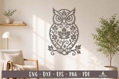 Autumn Owl Wall Decor SVG Laser Cut design